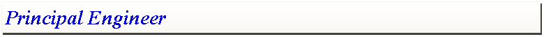 Text Box: Principal Engineer